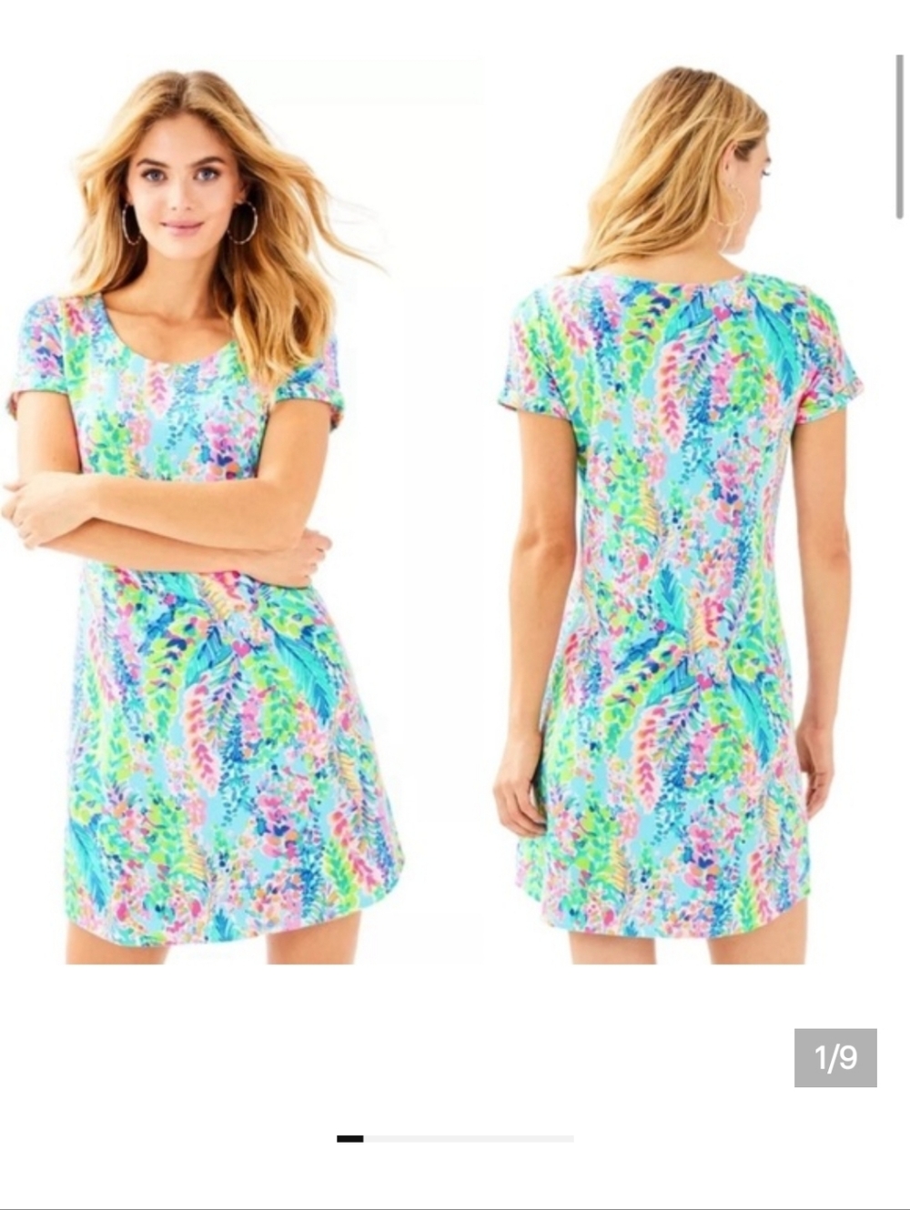 Lilly Pulitzer UPF 50+ Tammy Dress “Catch a wave” XXS Multicolored Summer NWT